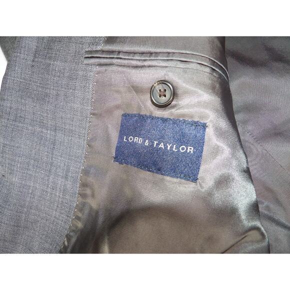 Lauren Ralph Lauren 42R Wool Blazer Grey Mens Career Sport Coat Suit Jacket - Picture 9 of 16